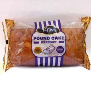 Festive Pound Cake Blueberry Sliced